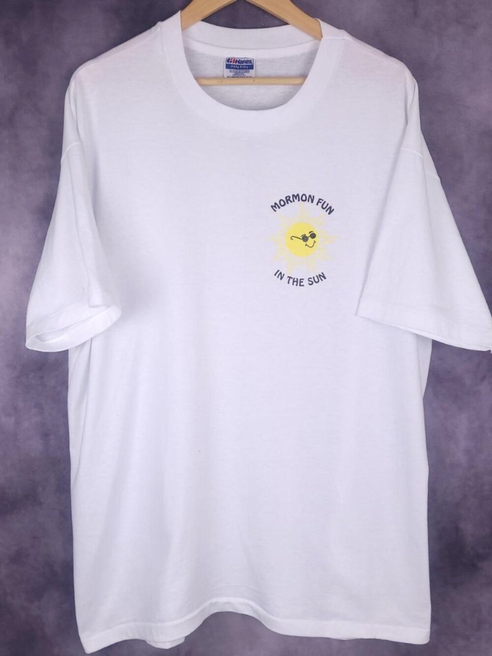 Vintage 90s Mormon Fun In The Sun white shirt